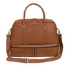 Liverpool Brown Leather Duffle Bag For Women