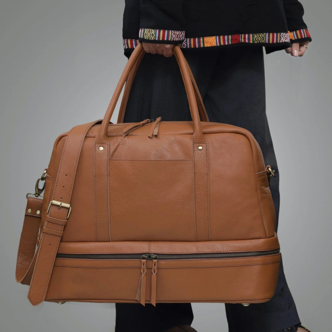WOMEN STYLO DUFFEL - BROWN