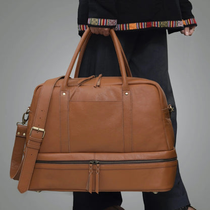 WOMEN STYLO DUFFEL - BROWN