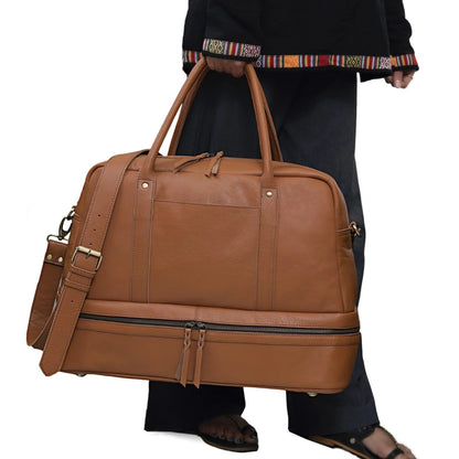 WOMEN STYLO DUFFEL - BROWN