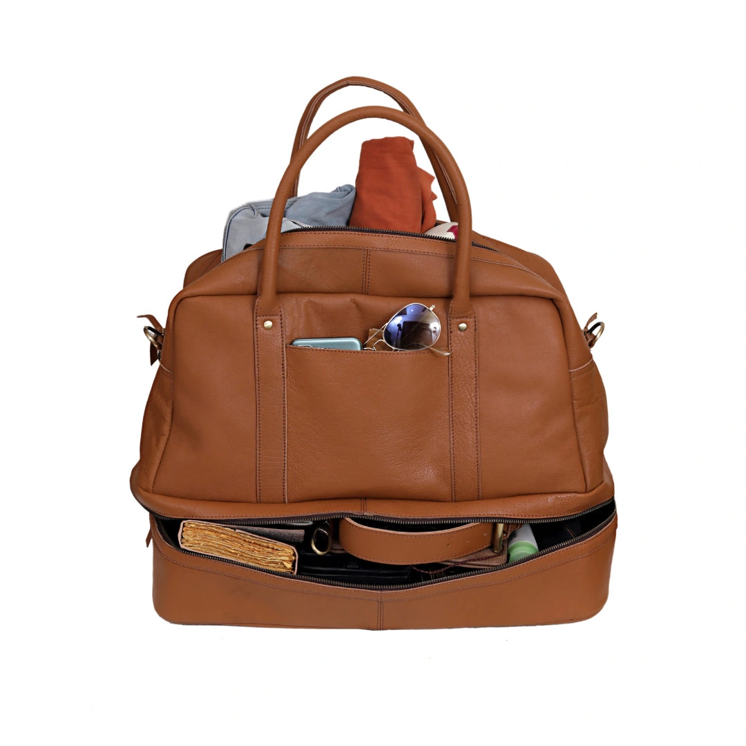 WOMEN STYLO DUFFEL - BROWN