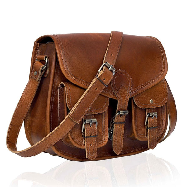 Sheffield Tan Leather Crossbody Bag For Women