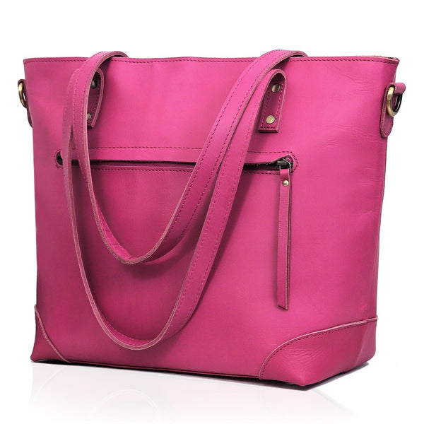 Bournemouth Pink Leather Tote Bag Combo For Women