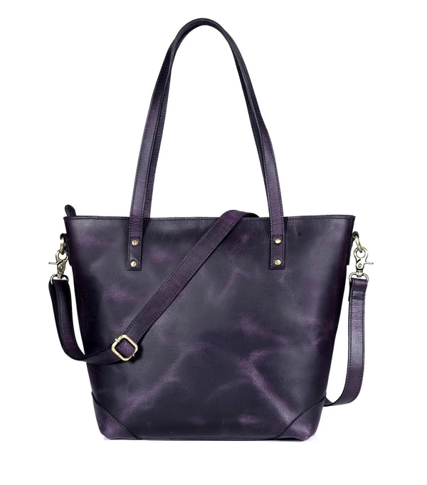 Bournemouth Purple Leather Tote Bag For Women