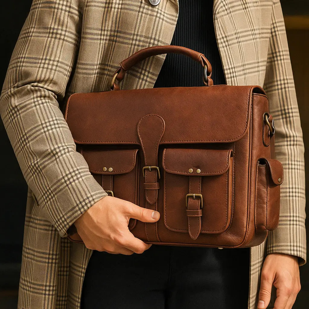 Huntingdon Leather Messenger Bag For Men