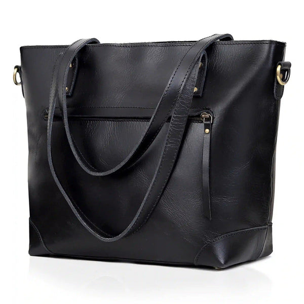 Bournemouth Black Leather Tote Bag Combo For Women