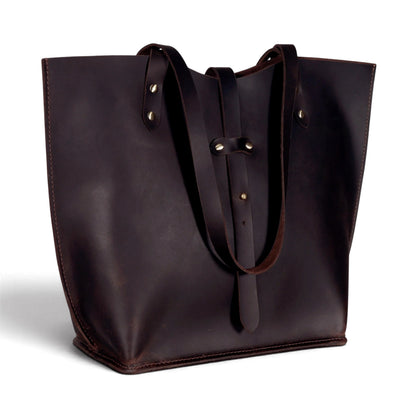 Denver Tie Leather Tote Bag