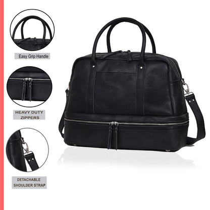 WOMEN STYLO DUFFEL - BLACK