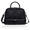 Liverpool Black Leather Duffle Bag For Women